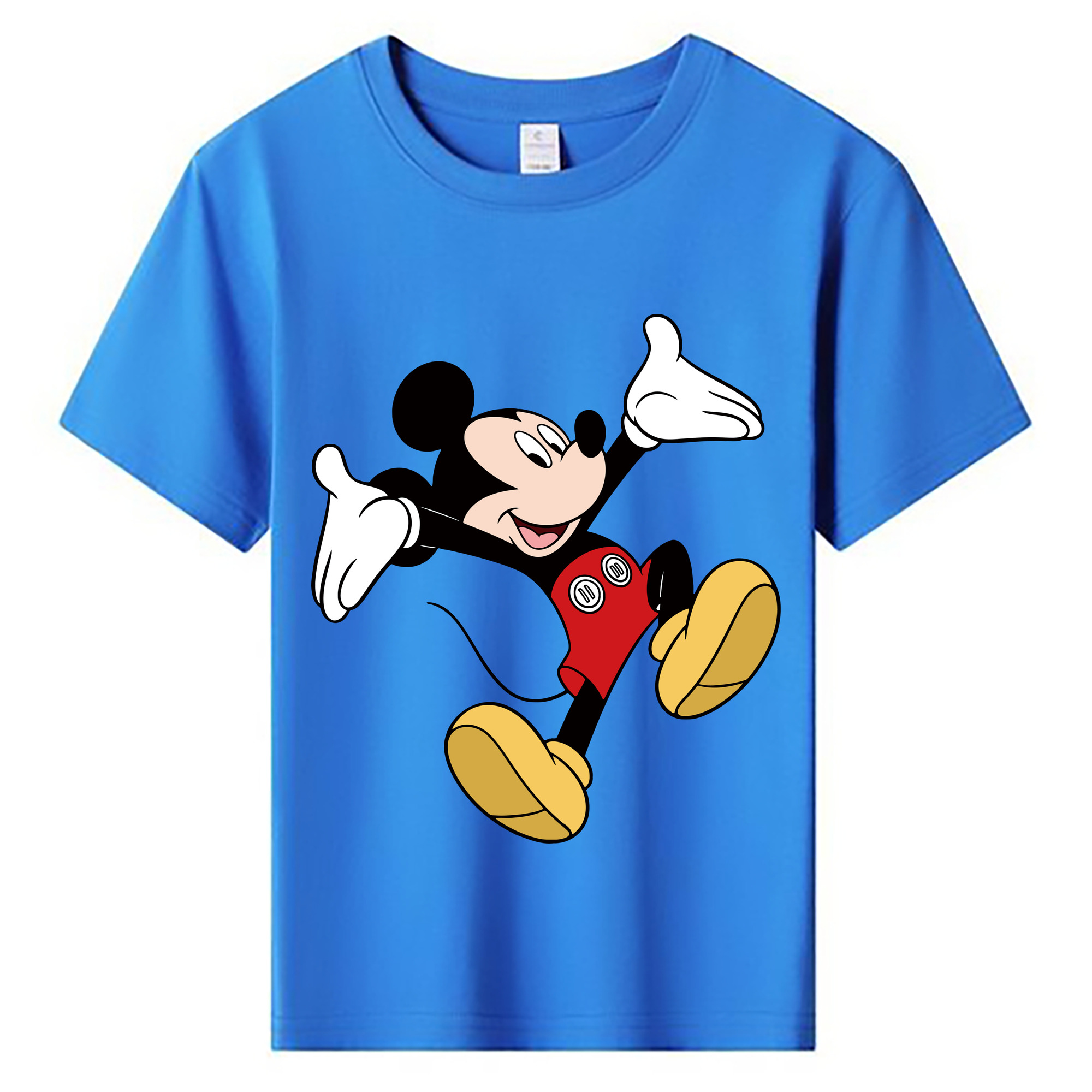 ミッキーマウス Mickey Mouse 綿100％キッズTシャツ（フロントプリント）